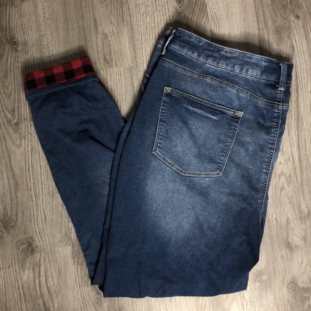 Maurices Plaid Bottom Jeans 24W